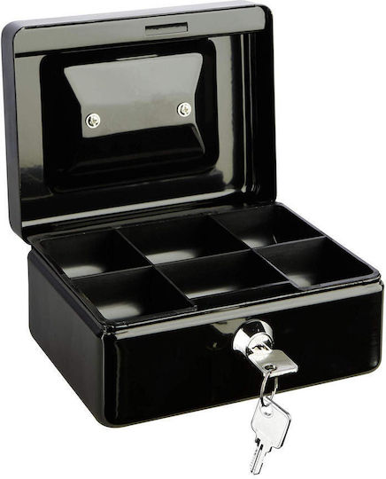 Alco Cash Box with Lock 840-11 Black