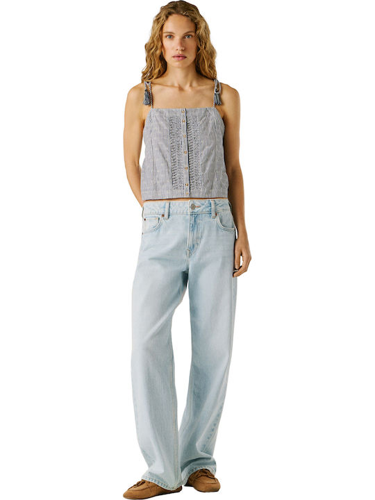 Sleeveless Women's Shirt Blue