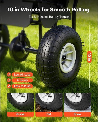 Vevor TCSBJ80LBS12D3MUC001V0 Wheeled Seeder with 36.3kg Capacity