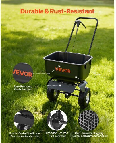 Vevor TCSBJ80LBS12D3MUC001V0 Wheeled Seeder with 36.3kg Capacity