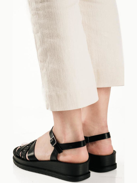 Damen Anatomische Flatforms Schwarze