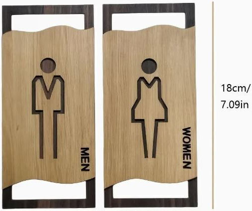 Πινακίδα Wc Ανδρών Γυναικών Σετ 18 Cm