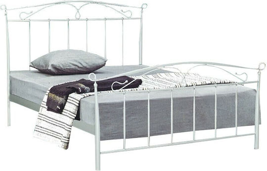 No 61 Double Bed for Mattress 150x200cm White No 61 Double Bed for Mattress 150x200cm White