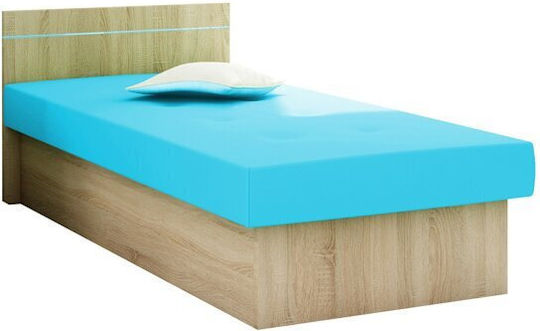 Dover 101 Pat Single Cu Saltea 80x190cm Turcoaz Dover 101 Pat Single Cu Saltea 80x190cm Turcoaz