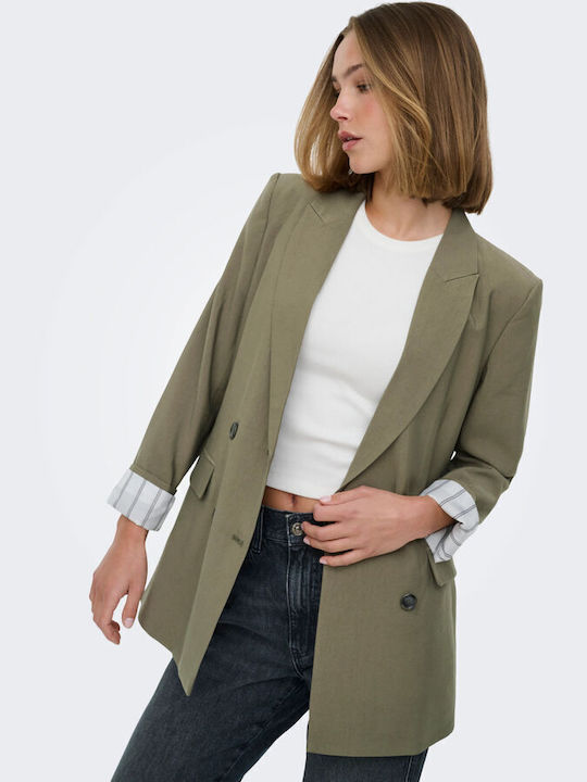 Only Langes Damen Blazer Stone Grau