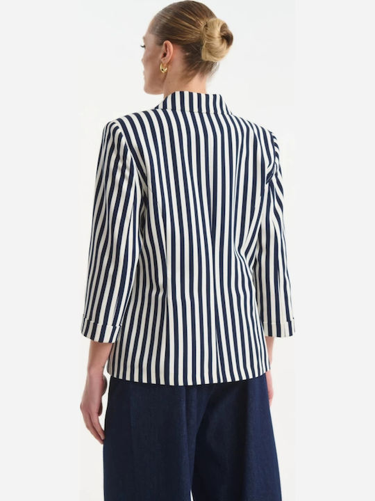 Fibes Damen Blazer Blau