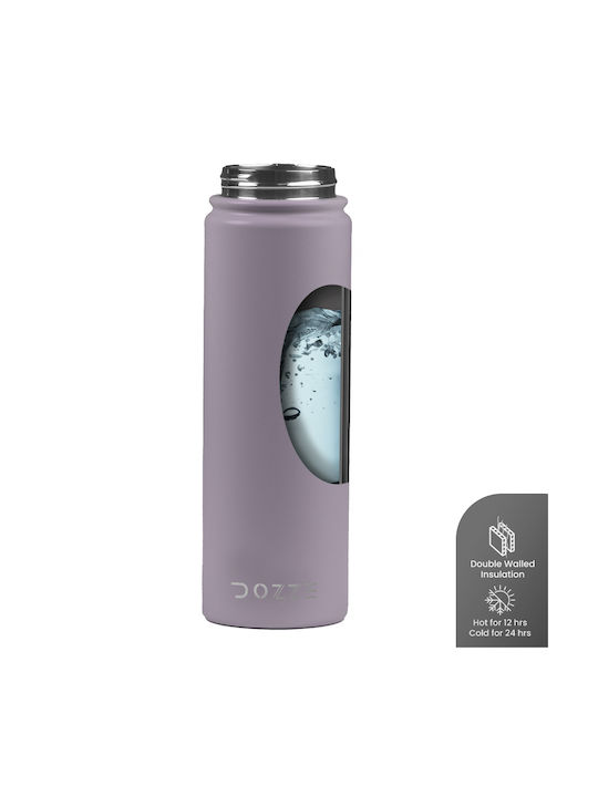 Dozze Αθλητικό Παγούρι Ανοξείδωτο 620ml Μωβ