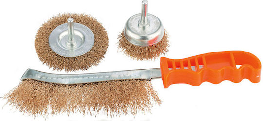 MTX Set Wire Brushes for Drill & Hand 3pcs 744849 Hand Tool Set 3pcs