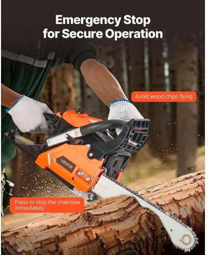 Vevor Gasoline Chainsaw 5.6kg with Blade 35.56cm and Easy Start