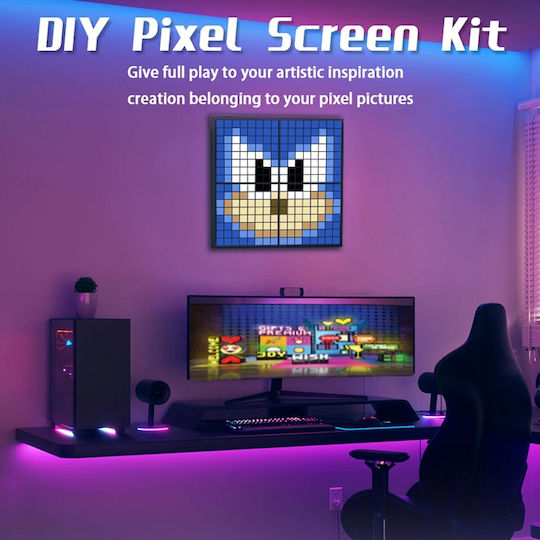 Globostar Matrix Κυλιόμενη Πινακίδα LED Μονής Όψης 32x32cm RGB
