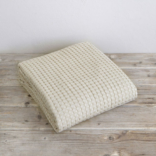 Nima Μονή Κουβέρτα Ξενοδοχείου Μπεζ 170x270cm Comfy