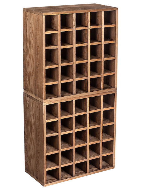 Kadax Free Standing Wooden Wine Rack for 50 Bottles Brown