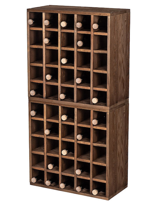 Kadax Free Standing Wooden Wine Rack for 50 Bottles Brown