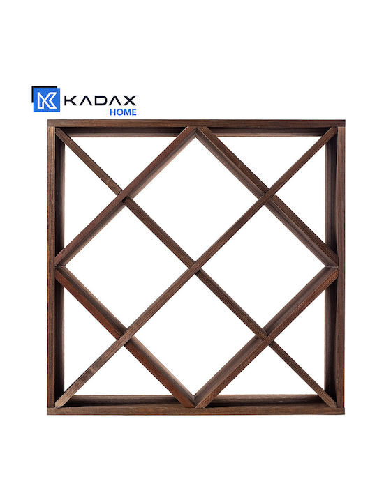 Kadax Επιτραπέζια Μπουκαλοθήκη Ξύλινη για 24 Μπουκάλια Καφέ 52x25.5x52εκ.