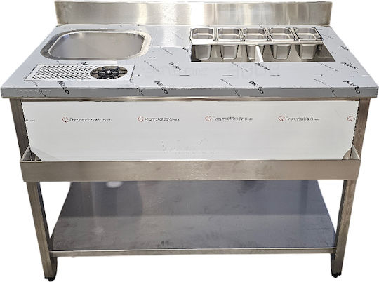 Lappas Μεταλλικό Bar Station με Διαστάσεις 120cmx70cmx85cm
