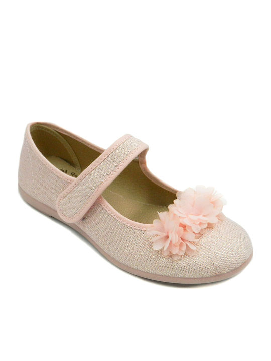 Kids Ballerinas with Hoop & Loop Closure Pink
