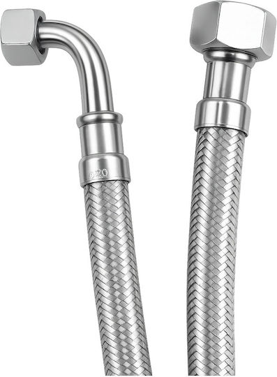 Σπιράλ Υψηλής Πίεσης 8κλωνο Cherouvim 02297 Θ1 2χθ1 2 35cm Ασημί Inox Ματ