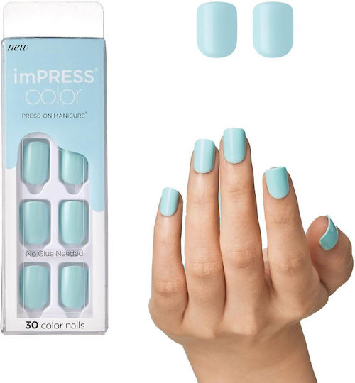 Kiss imPRESS Nail Tips in Light Blue Color 30pcs