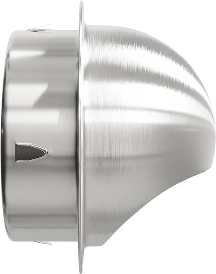 Vidaxl Καπάκια Αερισμού 8 Pcs Ασημί 150 Mm Ανοξείδωτο Ατσάλι