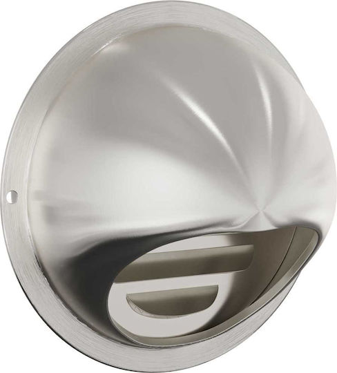 Vidaxl Capace de Aerisire 8 Bucăți Argintii 100 Mm Oțel Inoxidabil