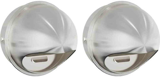 Vidaxl Ventilation Lids 2 Pcs Silver 200 Mm Stainless Steel