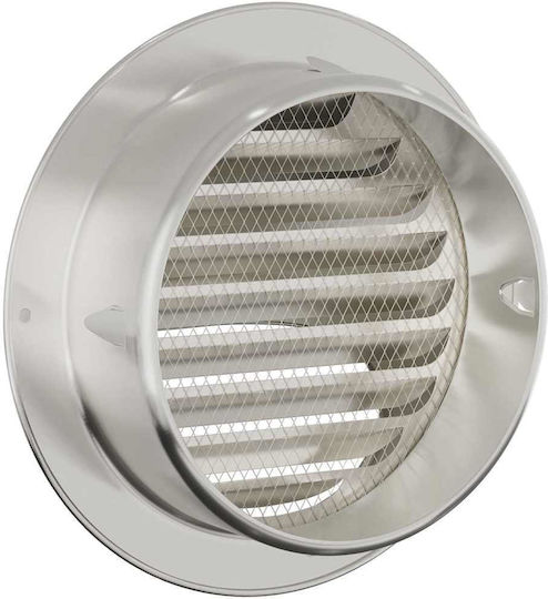 Vidaxl Καπάκια Αερισμού 2 Pcs Ασημί 150 Mm Ανοξείδωτο Ατσάλι