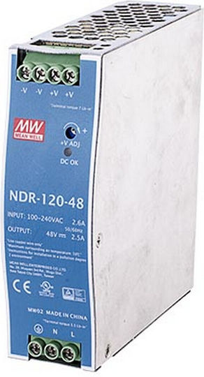 Mean Well DIN Rail Power Supply 2.5A/48V/120W