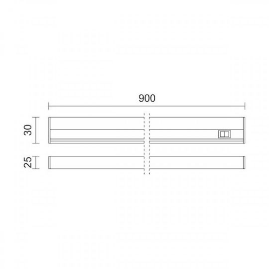 Φωτιστικό Ντουλαπιού Led Spotlight 13w 90cm