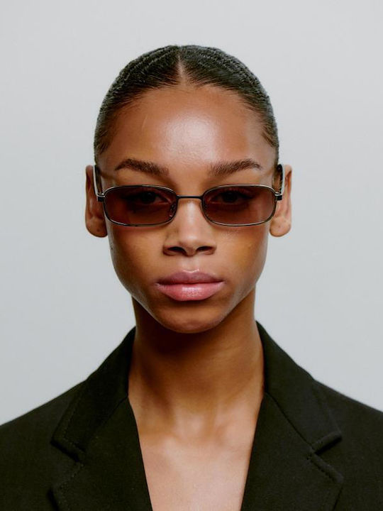A.Kjaerbede Unisex Sunglasses With Silver Frame And Silver Mirror Lens KL2506-007