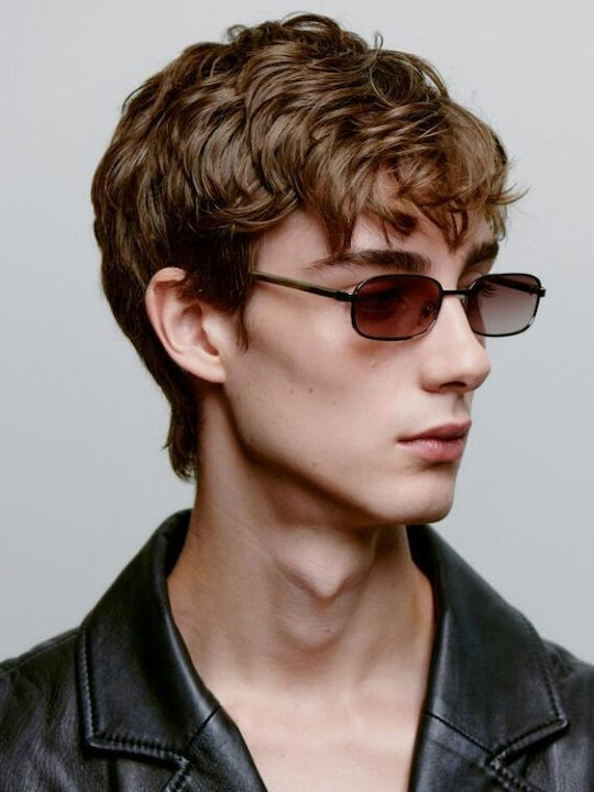A.Kjaerbede Unisex Sunglasses With Silver Frame And Silver Mirror Lens KL2506-007