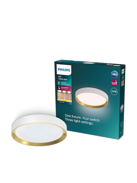 Philips LED Panel 24W με Θερμό Λευκό Φως 2700K