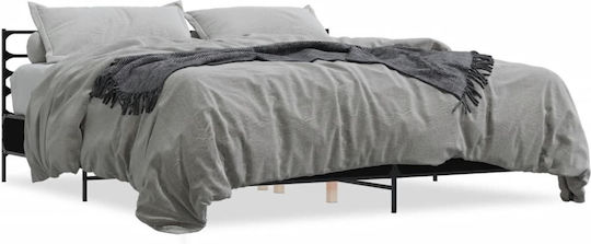 Κρεβάτι King Size για Στρώμα 200x200cm Μαύρο Κρεβάτι King Size για Στρώμα 200x200cm Μαύρο