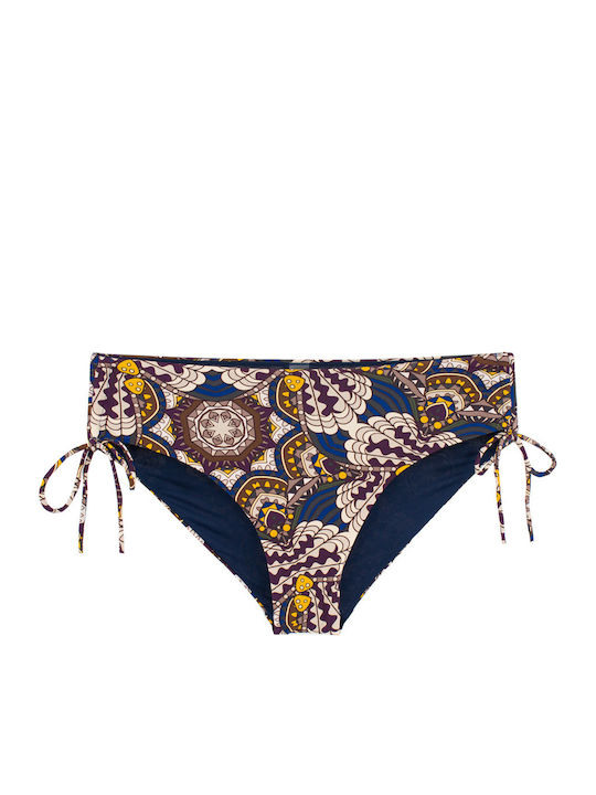 Γυναικείο Μαγιό Push-up Bikini Μπανέλα Ντραπέ Μπλε