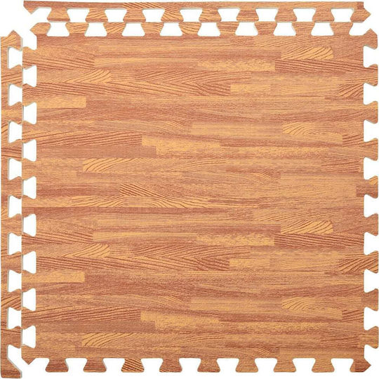 vidaXL Podele Puzzle de Gimnastică Maro 60x60x1cm 6buc
