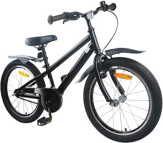 vidaXL Bicicletă Copii 18" BMX Neagră