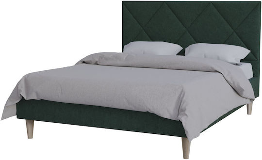 Fortuna Bett Übergröße Mit Stoff bezogen Cypress Green für Matratze 160x200cm