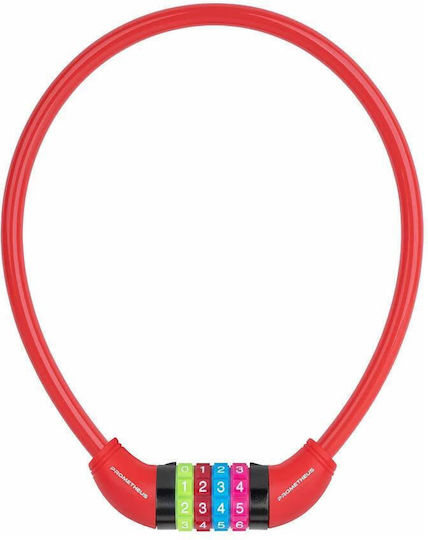 Tonyon Kabelschloss mit Kombination 4-stellige 8mm*650mm Hochwertige PVC-Beschichtung 1804-p