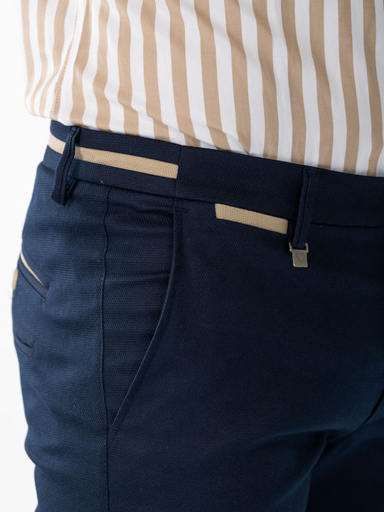 Trousers Chino Elastic in Slim Fit Blue