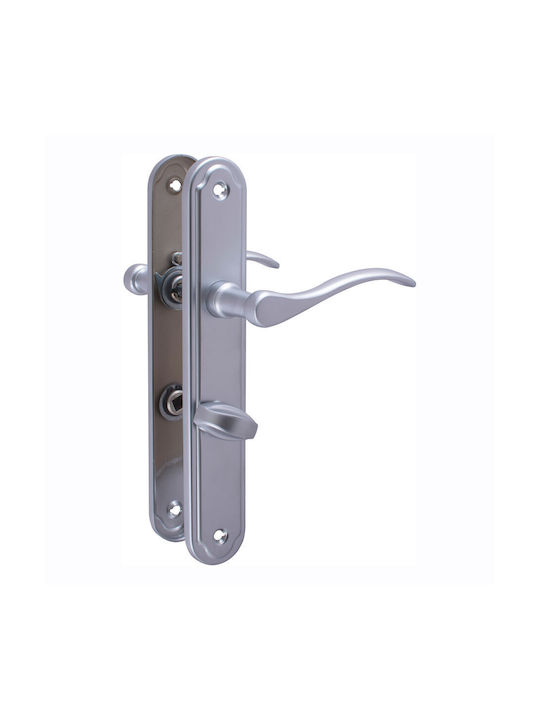 Metal WC Lever With Silver Plate