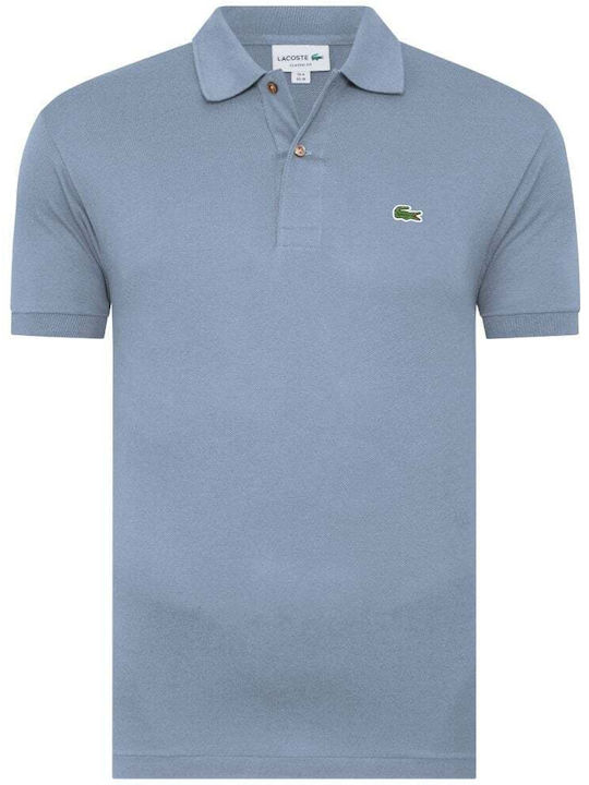 Polo Herrenbluse Kurzarm Hellblau