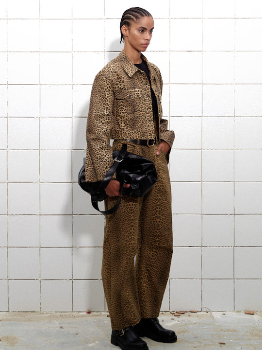 Women's Jacket for Spring Autumn Leopard