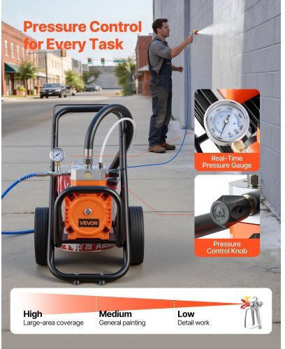 Vevor GMSGYWQPTJ306ABCM001V2 Electric Paint Spray Gun 2000W with 3.5lt Container
