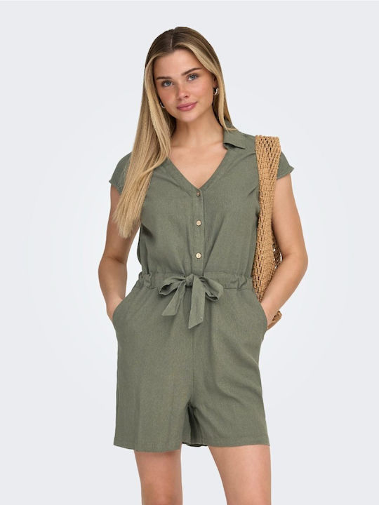 Women's Olive Jumpsuit