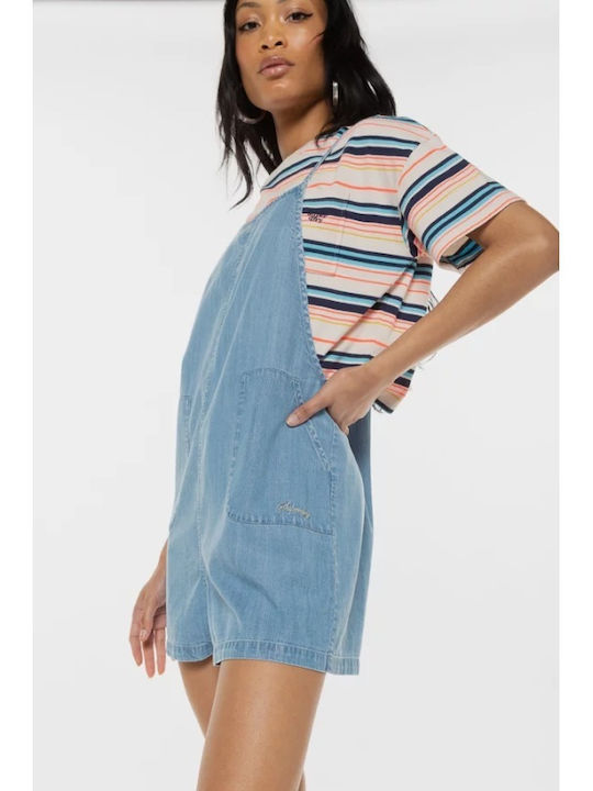 Ovin Vintage Women's Jumpsuit Denim Light Aged Denim