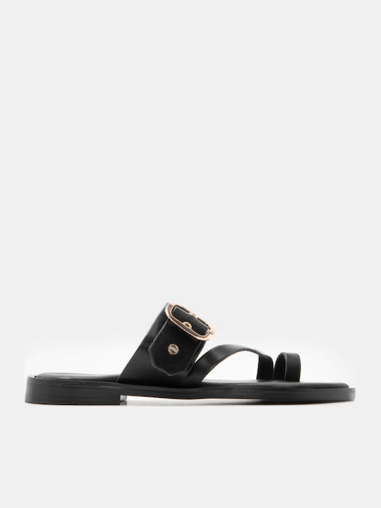 Women's Black Flat Sandals