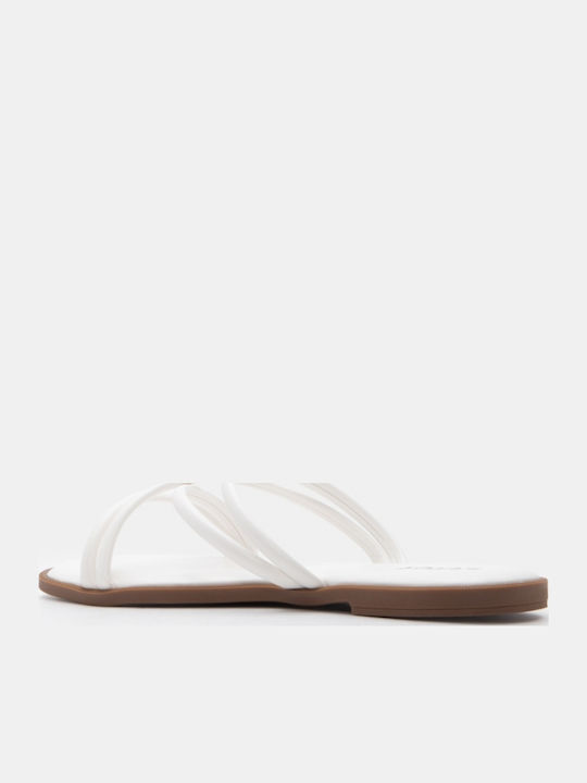 Damen Flache Sandalen Weiß