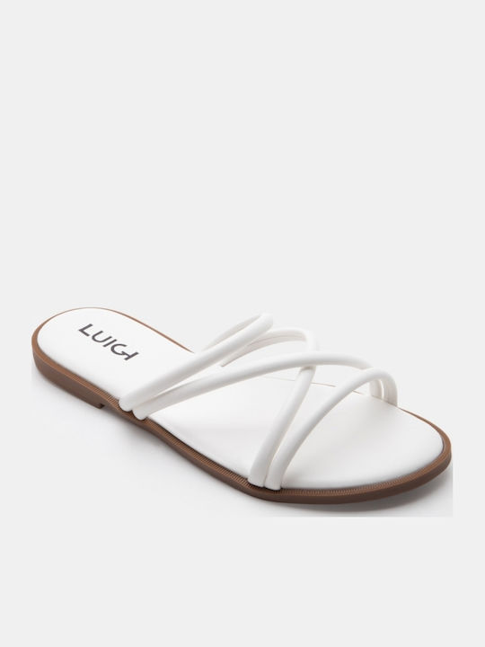Damen Flache Sandalen Weiß