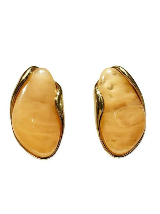 Awear Earrings Studs with Fuchsia Stones