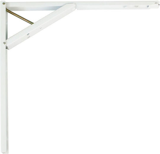 Amig Metallic Corner Shelf Support in White Colour 400x400mm