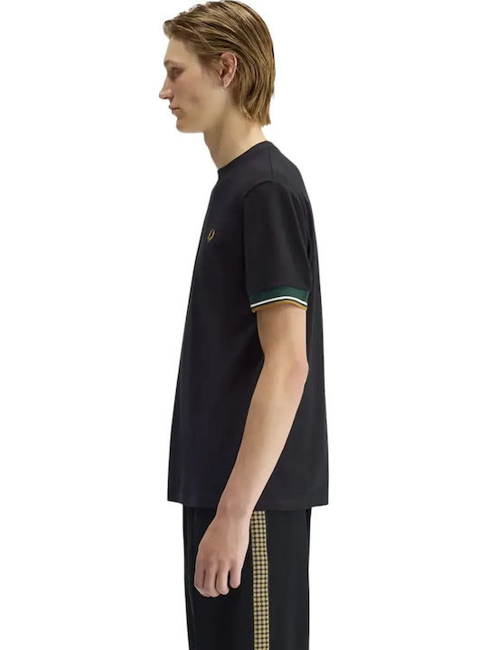 Twin Tipped Polo Short Sleeve Blouse Black